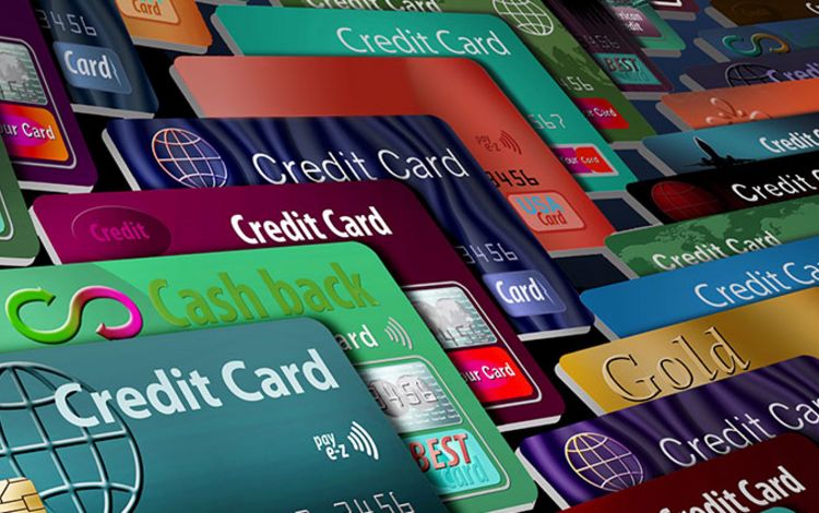 Kreditkarten in verschiedenen Farben